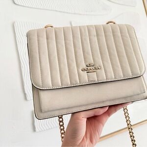 Coach white quilted klare crossbody